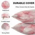 thumbnail image 6 of Outdoor Waterproof Pillow Covers Pack of 2, Summer Light Pink Seashell Decorative Throw Pillowcases Cushion Covers for Garden Patio Tent Sofa Couch, 20x20 inch, 6 of 8