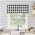 thumbnail image 4 of Black White Plaid Kitchen Valances for Windows 54x18 Inch Kitchen Curtains Valances Rod Pocket Spring Farmhouse Buffalo Checkered Bathroom Window Valances for Window Treatment Decor, 4 of 6
