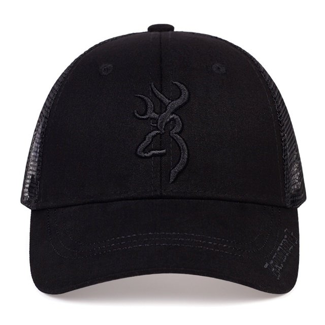 Summer Breathable Mesh Cap Browning Embroidered Trucker Cap Fashion All-match Baseball Cap for Men Outdoor Sunshade Sun HatAdjustable 56-60cm Gao Jinjia LED