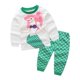 thumbnail image 4 of Pijamas de Navidad para niños y niñas, ropa de dormir de algodón, color rojo y rosa, de 2 a 7 años, 4 of 4