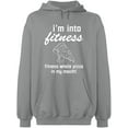 thumbnail image 2 of OXI Hoodie Sweatshirt - Whole Pizza In My Mouth, Basic Casual Hoodie for Men's and Women Fleece Hoodie Long Sleeve - Sport Grey Small, 2 of 3