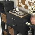 thumbnail image 6 of Furniture of America Brooks Stackable 2-Drawer Wood Black Cabinet, 6 of 11