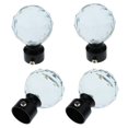 thumbnail image 1 of 4PCS Cristal Fenêtre Rideau Tige / Tête d'Extrémité de Pôle pour 28mm Dia. Pole, 1 of 8