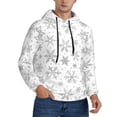 thumbnail image 2 of Lsque Snowflake Minimalist Pattern Casual Men's Hoodie,Hooded Sweatshirt with Kangaroo Pocket,Pullover Hoodie-Medium, 2 of 7