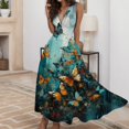 thumbnail image 1 of WILLBEST Robe de Soirée Femme Mode Robes Sans Manches Robe de Travail Manches Courtes Imprimé Col en V Mode Robe Femme Grande Taille Robe Maxi, 1 of 4
