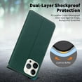 thumbnail image 6 of Dteck Wallet case for Samsung Galaxy A52 4G/5G,  PU Leather Wallet case with Handstrap Kickstand Card Slots Magnetic Shockproof Flip Case For Samsung Galaxy A52,Darkgreen, 6 of 8