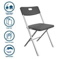 thumbnail image 2 of Mainstays Resin Seat & Back Folding Chair, Black, 4-Pack, 2 of 14