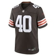 thumbnail image 2 of Men's Nike Nathaniel Watson  Brown Cleveland Browns Team Game Jersey, 2 of 3
