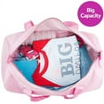 thumbnail image 4 of BTEPSGA Kids Cute Weekender Duffel Bag for Travel Overnight Sports Outdoor Seersucker Travel Bag(Pink), 4 of 5