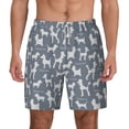 thumbnail image 2 of Picia Poodle Dog pattern Mens Swim Trunks with Compression Liner Stretch Beach Shorts Quick Dry with Zipper Pockets No-Chafing Board Shorts-Large, 2 of 9