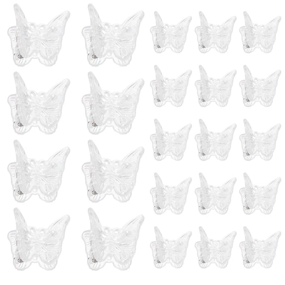 LOLIPPYY 30Pcs Butterfly Shaped Hair Claw Clips Transparent Decorative Clips for Casual and Formal Use