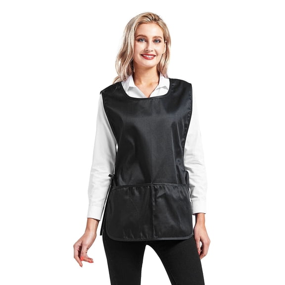 Unisex Cobbler Apron With 2 Deep Pockets, 2 Pack Smock With Side Ties For Work Kitchen CF3137 (blue, One Size)