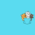 thumbnail image 2 of Disney's The Aristocats Girls Kittens Stuck In Pocket Boxy Crop Tee Color: Blue Size: LARGE, 2 of 3