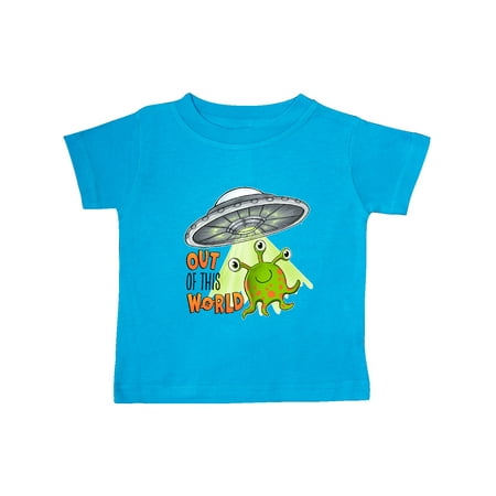 

Inktastic Out of this World- cute green alien UFO Gift Baby Boy or Baby Girl T-Shirt