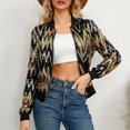 thumbnail image 4 of Gibobby chaquetas para mujer Sra. Qiu Dong Chaqueta con lentejuelas Chaqueta de béisbol con pieza de cuentas (Dorado, M), 4 of 5