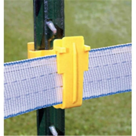 Fi-Shock ITTY-FS Electric Fence Insulators, Polytape, T-Post, Yellow