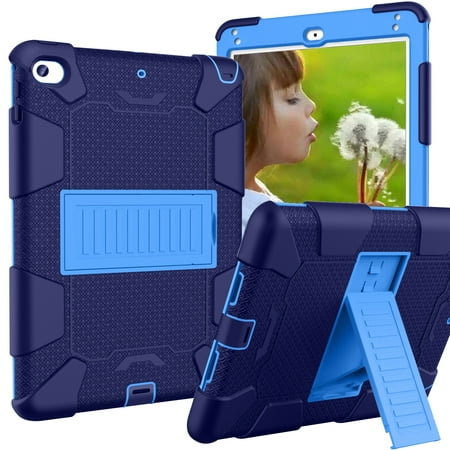 iPad Mini 5 Case for Kids, iPad Mini 4 Case, Allytech Dual Layers Silicone PC Shockproof Rugged Heavy Duty Protective Child Toddler Proof Cases Covers for Apple iPad 5th 4th (Best Toddler Proof Ipad Mini Case)