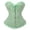 Z3 Light Green, variant on REDARER Floral Jacquard Ruffled Sweetheart Corset Front Ribbon Tie Metal Buckle Waist Cinching Shapewear Bustier for Halloween Renaissance Cosplay Tea Party Evening Dress Up Outfit,M