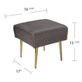 thumbnail image 2 of SEI Furniture Medlana Woven Upholstered Ottoman, 2 of 5