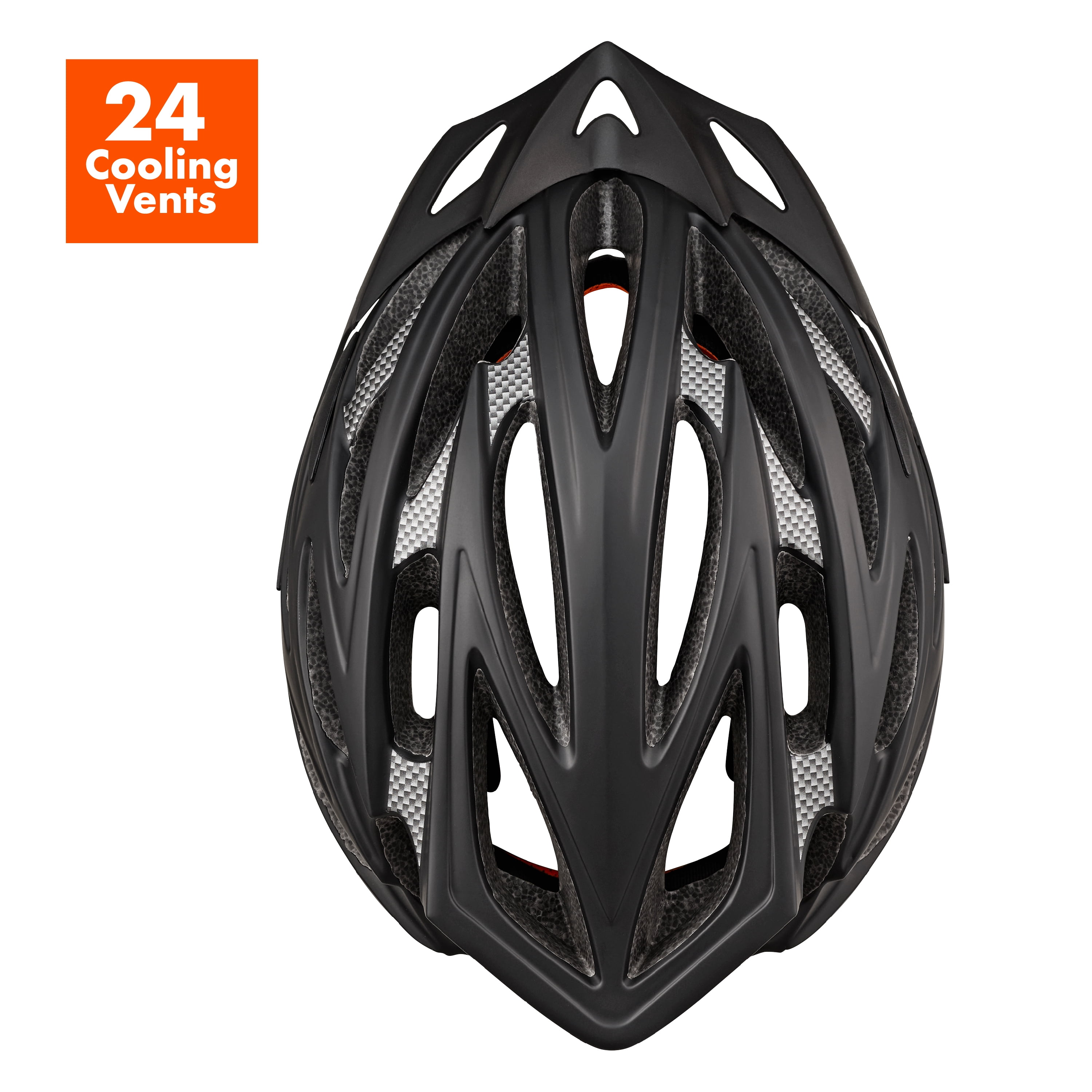 Ozark Trail Youth Lightweight Performance Bike Helmet, Black, Adjustable, Ages 8+