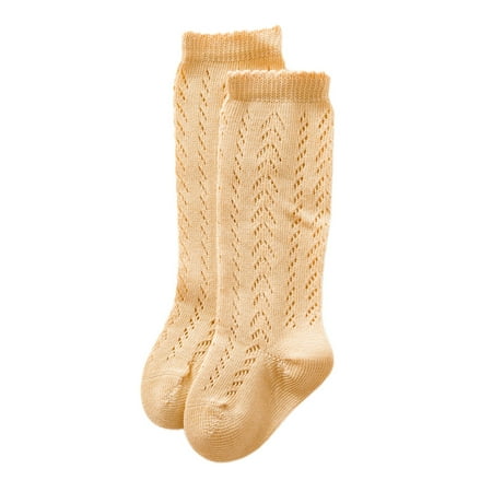

Kids Baby Girls Fashion Socks Hollow Out Knee-high Socks Comfortable Solid Color Socks for Kids Toddler Baby Girls