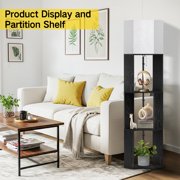 OUTON Floor Lamp with Shelves, Standing Lamp with 3 Color Temperature LED Bulb for Living Room Bedroom, Office