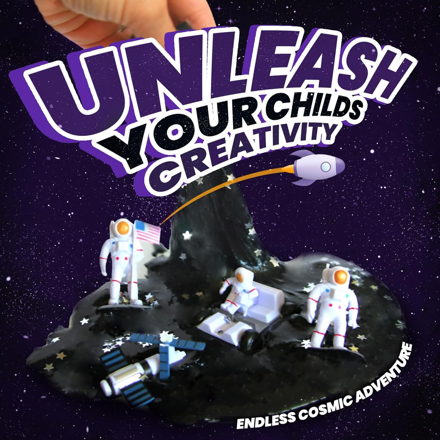 Playbees Black Nebula Slime - 48 Pack - Galaxy Star Slime Party Favors for Kids - Non-Sticky, Stress Relief, Arts & Crafts