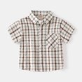 thumbnail image 2 of Gubotare Polo Shirt for Boys T Shirt Boys School Uniform Short Sleeve Stain Guard Polo Shirt (Coffee,18-24 Months), 2 of 3