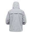 thumbnail image 4 of OIOLOYJM Jackets for Men Lightweight Outdoor Full Zip Sun Protection Rain Windbreaker Casual Hiking Running Breathable Hooded Coat Light Gray L, 4 of 4