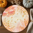 thumbnail image 2 of Fall Round Placemats Set of 4 Ombre Leaves Place Mats Thanksgiving Woven Placemat Autumn Orange Plant Bush Circle Braided Table Mat for Kitchen Dining Table Autumn Party Home Decor 15 Inch, 2 of 9