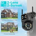 thumbnail image 2 of 4K 8MP HD Wifi PTZ Camera Outdoor 4MP Dual Lens Dual Screen AI Auto Tracking IP Camera CCTV Audio Video Surveillance P2P iCSee, 2 of 6