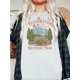 thumbnail image 1 of Vibrant Yellowstone National Park Graphic Tee - Soft, Breathable, Short Sleeve, Casual Everyday Top for Women - Relaxed Fit, Comfortable Wear, 1 of 7