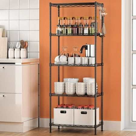 wire pantry shelving tier durable organizer shelf rack garage organization unit metal storage perfect kitchen