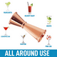 thumbnail image 4 of Jigger para Bartending, Jigger de cóctel doble, vaso medidor de vaso de chupito de acero inoxidable para el hogar, Bar, bebida, cocina, herramientas de barman, 4 of 5