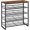 29.5"L x 11.4"W x 29.6"H, variant on Shoe Rack, 5 Tier Shoe Organizer for Front Door Entrance, Shoe Shelf with Adjustable Tilt Angle, Holds 16-20 Pairs, for Entryway, Garage, Closet, Rustic Brown and Black BF08XJ01