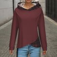 thumbnail image 2 of 50% off Clear! HAPIMO Sales Sweatshirt for Women Pocket Drawstring Pullover Tops Camouflage Print Patchwork Long Sleeve Relaxed Fit Womens Hoodie Sweatshirt Teen Girls Red S, 2 of 6