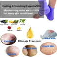 thumbnail image 4 of Moisturizing Socks,Spa Gel Heel Socks, 3 Pairs Aloe Infused Socks for Women Moisturizing Gel Spa Socks for Feet Care Vented Gel Lining Heal and Treat Dry Cracked Feet(Black,Blue,Purple), 4 of 5