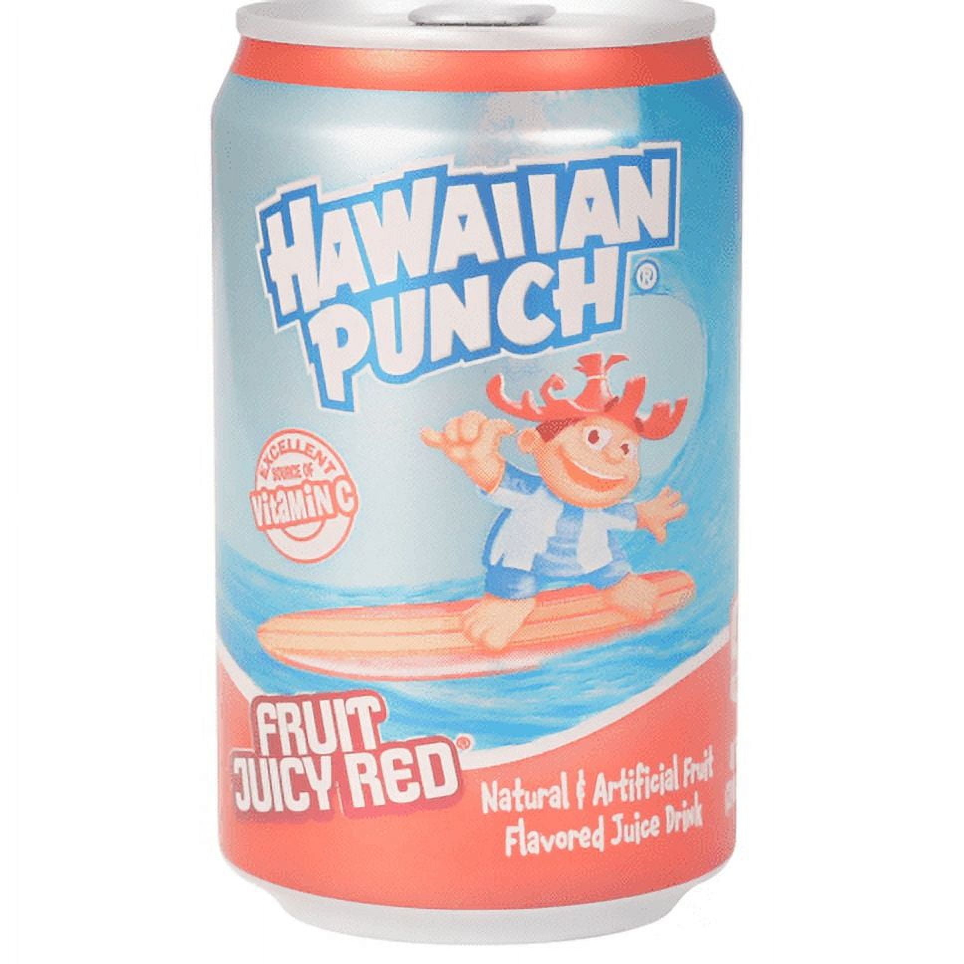 Hawaiian Punch Fruit Juicy Red, Fruit Punch Juice Drink, 8 fl oz Aluminum Cans, Shelf-Stable