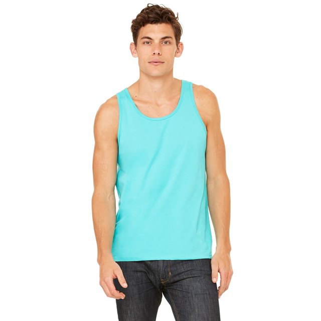The Bella + Canvas Unisex Jersey Tank Top - TEAL - S