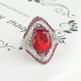 thumbnail image 3 of Womens Ruby Ring Size 7 925 Sterling Silver Elegant Design with Sparkling Red Gemstone Jewelry Elegant Everyday Jewelry, 3 of 5