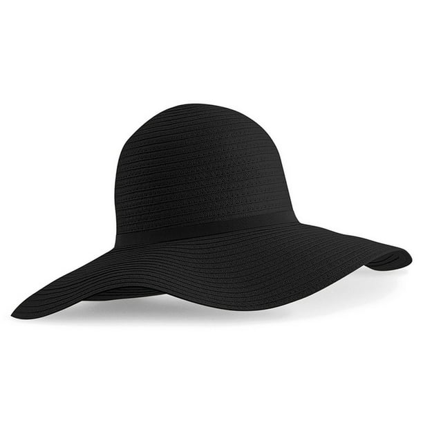 Beechfield Womens Marbella Wide-Brimmed Sun Hat Black One Size