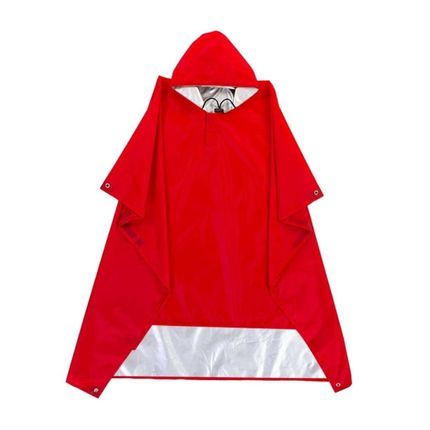 Soidarity Chubasquero capa de lluvia Poncho estera de Picnic impermeable multifuncional carpa impermeables grande Camping montar ciclismo protección Escalada Rojo Soidarity OD031971-01