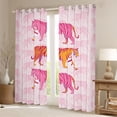 thumbnail image 2 of Homewish Kawaii Pink Tiger Black Out Curtains, Fashion Wildlife Print Curtains Pack of 2 (42x63 Each), Teens Adult Men Women Bedroom Curtains, Black Out Curtains Decor, 2 of 6