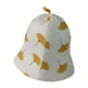 thumbnail image 2 of Sombrero de sauna de fieltro, gorro de baño portátil para mujer y hombre, gorro de ducha para baño Gingko, 2 of 9