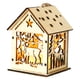 thumbnail image 2 of Adorno navideño de madera con forma de casa y luces LED | Colgante para árbol | Decoración para ventana a pilas | Pequeño regalo para niños | Decoración navideña para el hogar, 2 of 6