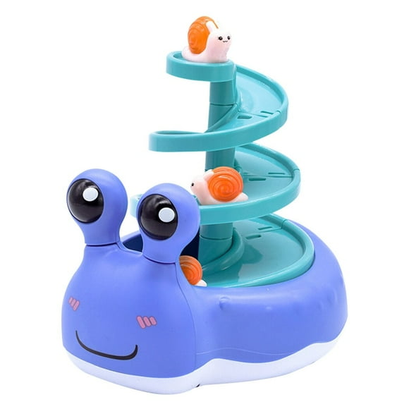 Race Car Track Set Snail Shaped Plastic Car Ramp Toy Glider Car Track for Kids