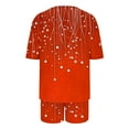 thumbnail image 2 of Fewfanhot Women's Ultra-Soft Pajama Set - Round Neck Cute Printed Short Sleeve Pajamas & Short Pant, Ideal for Home and Family Gatherings, 2 of 6