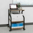 thumbnail image 2 of Natwind Large 3 Tier Printer Stand with Adjustable Storage Shelf for Home Office Organization(Retro), 2 of 8