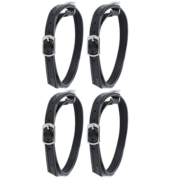 STRANDCHIC 2 Pairs Adjustable Black Heel Bands for Women, Comfortable PU Material, Perfect for Daily Use High Heels