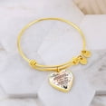 thumbnail image 3 of Daughter Graduation Gift - Daughter Gift From Dad, Papa - Heart Bangle For Daughter - Valentines Day Gift - Christmas Gift - Heart Bangle Bracelet (Personalized Engraving Option), 3 of 5